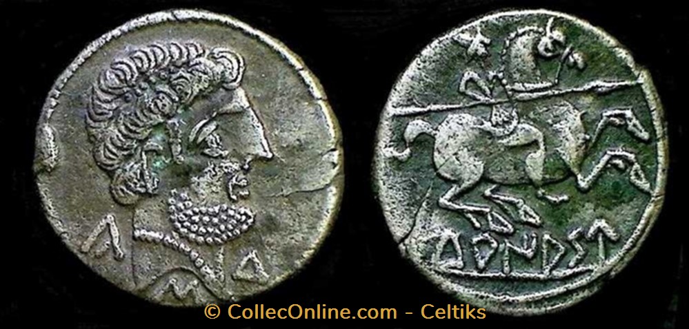 TURIASU denier au cavalier monnaies antiques celtes turiasu denier au cavalier