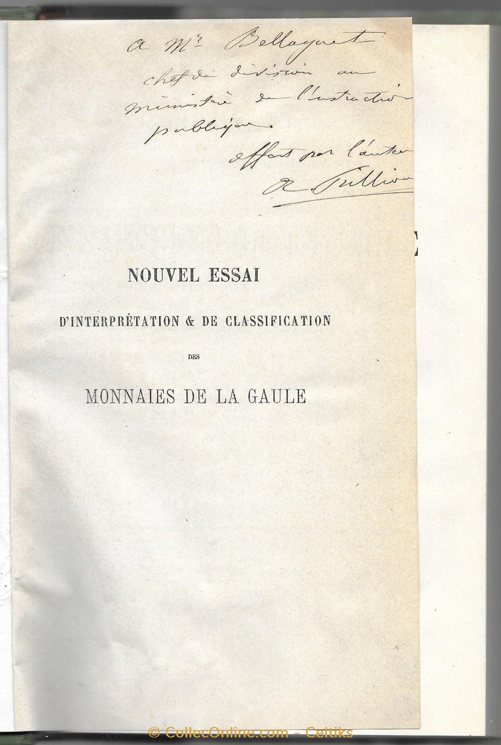 nouvel essai d'interprétation & de classification des monnaies de la GAULE 3 livres bd revues nouvel essai interpretation de classification des monnaies de la gaule