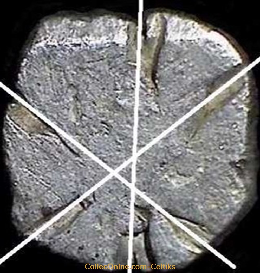 flan d'argent 3 monnaies antiques celtes flan argent