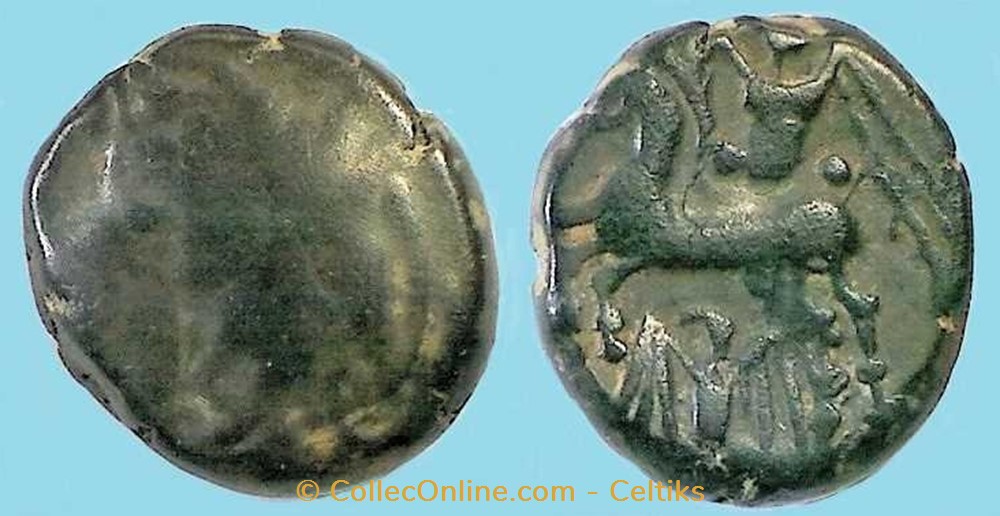 statère à la victoire ailée et à l'oiseau * monnaies antiques celtes statere a la victoire ailee et a oiseau