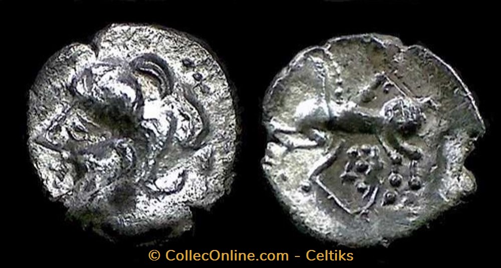 drachme au carnyx tête à gauche monnaies antiques celtes drachme au carnyx tete a gauche