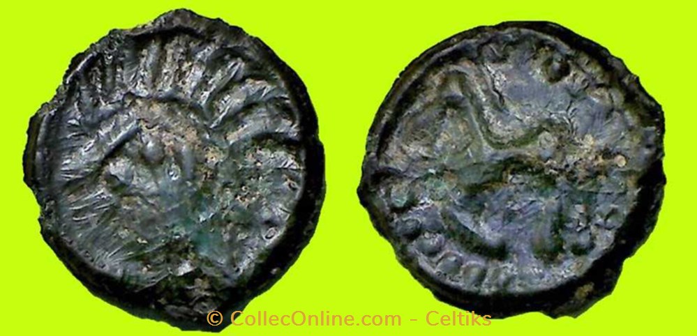 potin au speudo-cimier monnaies antiques celtes potin au speudo cimier
