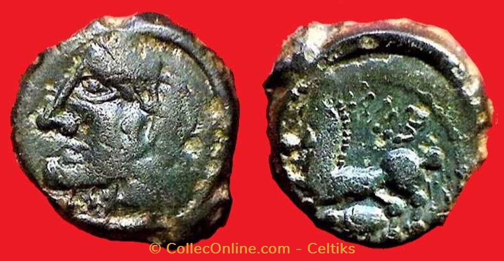 monnaies antiques celtes bronze camb a oiseau