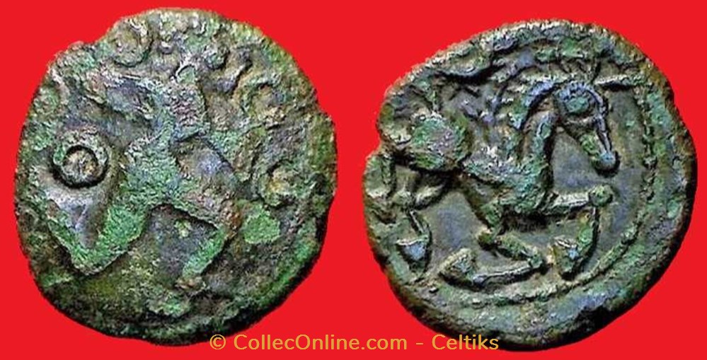 bronze au personnage courant monnaies antiques celtes bronze au personnage courant