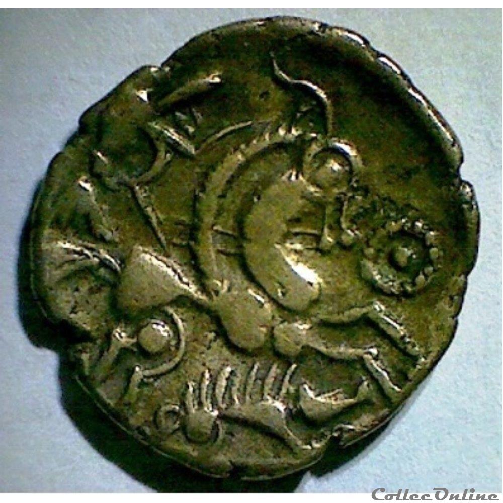 Série 402 DT 2401 hémistataire au sanglier et à l'annelet perlé monnaie antique gauloise serie 402 dt 2401 hemistataire au sanglier et a annelet perle