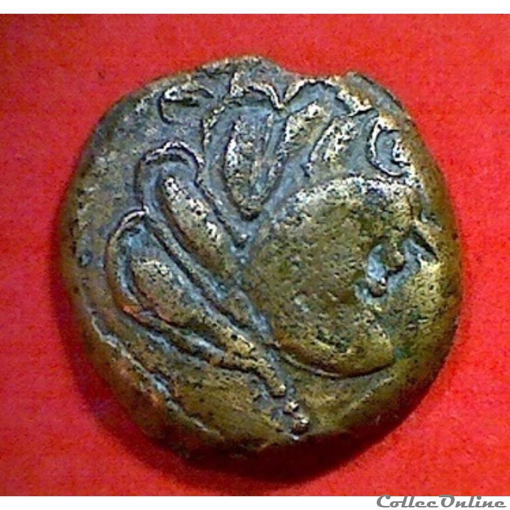 série 556 DT 2638 var bronze INS à l'oiseau et au vase à droite monnaie antique gauloise serie 556 dt 2638 var bronze ins a oiseau et au vase a droite