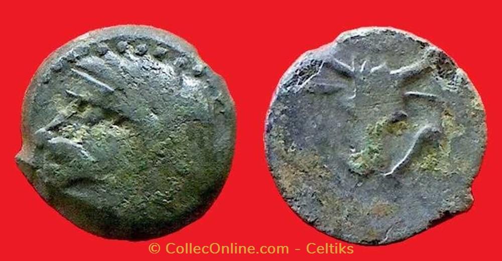 bronze au bucrane monnaies antiques celtes bronze au bucrane