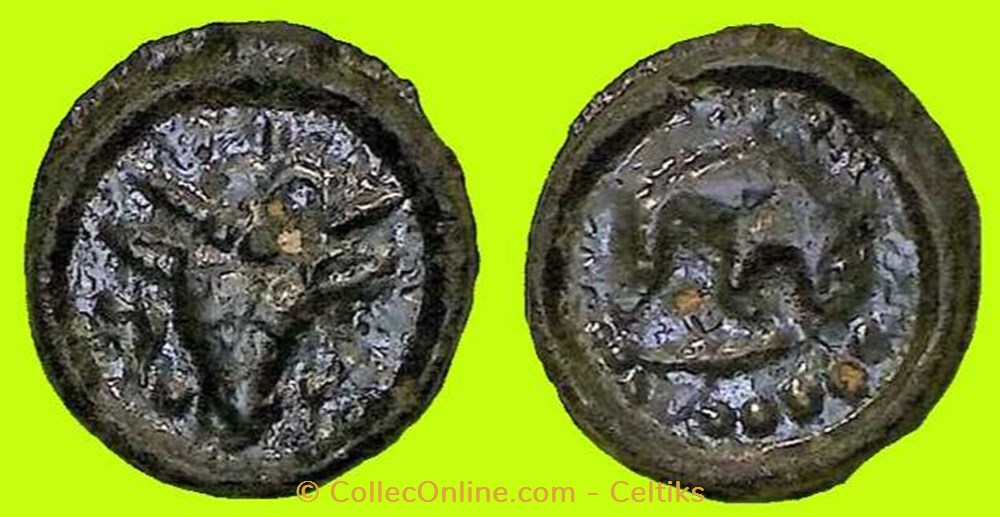 potin au bucrane monnaies antiques celtes potin au bucrane
