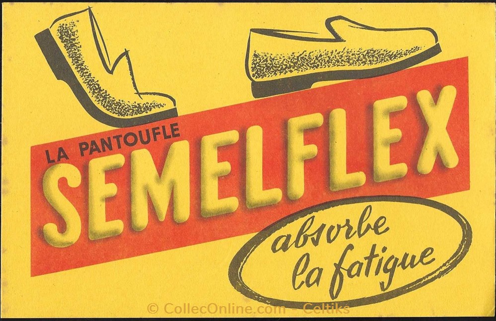 objets publicitaires buvards buvard chaussure semeflex