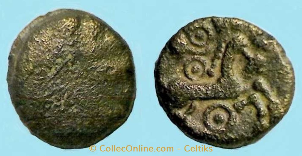 monnaies antiques celtes quart de statere aux segments de cercles 18