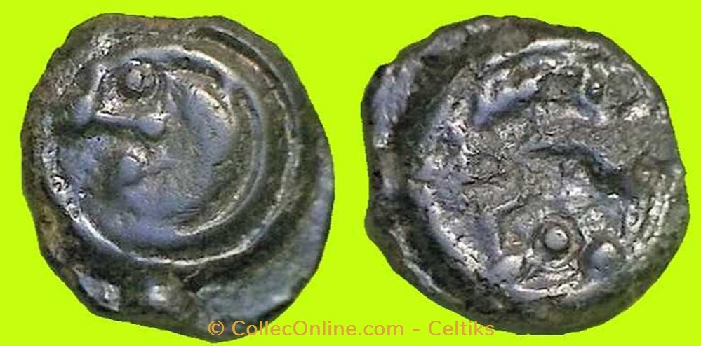 potin au sanglier enseigne - b monnaies antiques celtes potin au sanglier enseigne b
