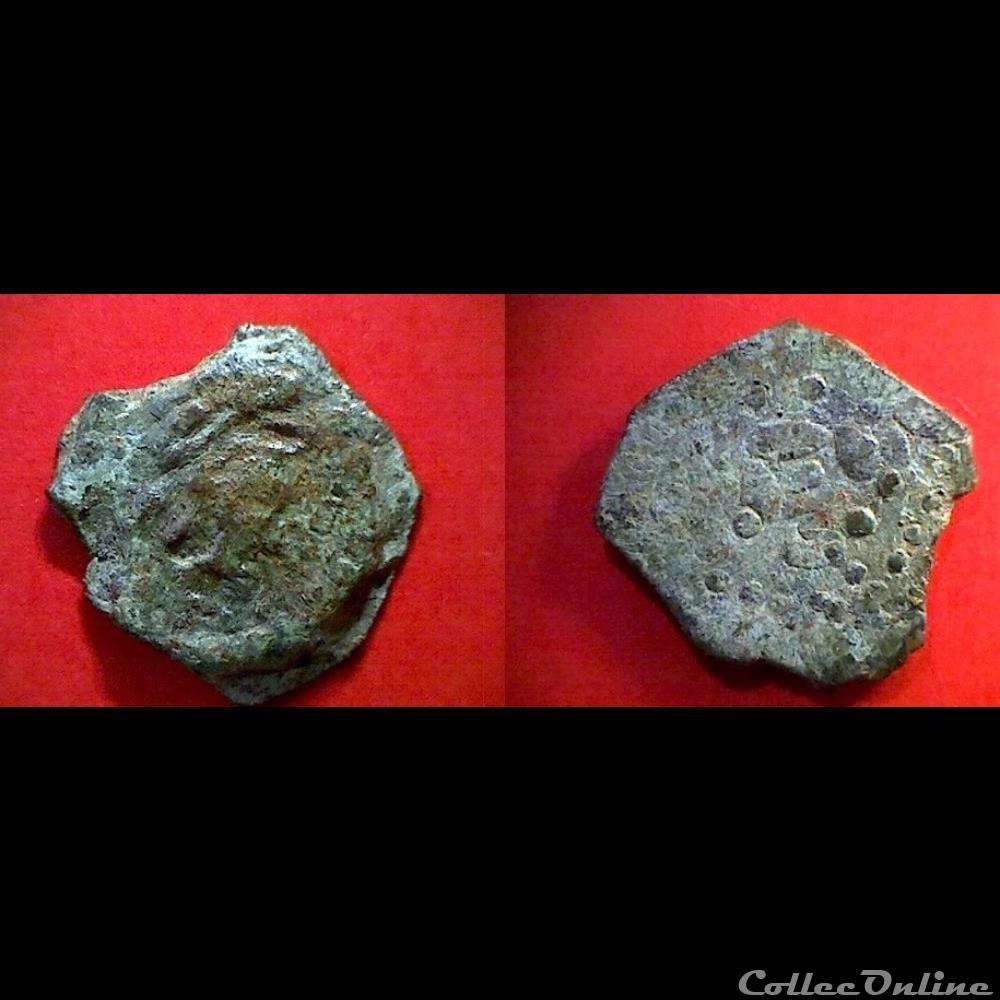 monnaie antique gauloise bronze aux traits 1
