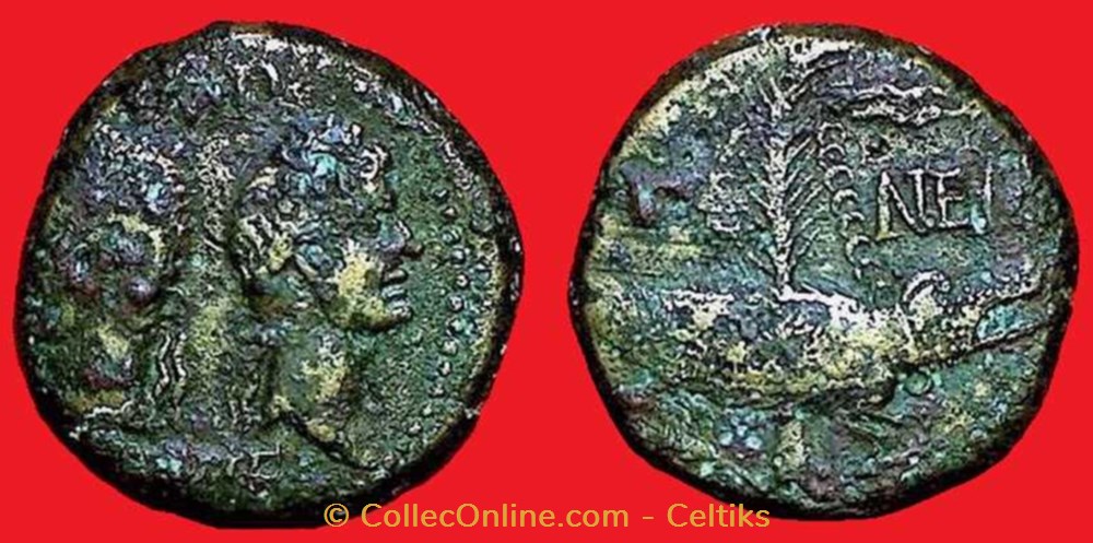 colonie de NIMES - type 2 monnaies antiques a celtes colonie de nimes type 2