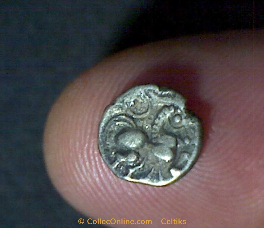 monnaies antiques celtes fraction a la tete diademee et au cheval