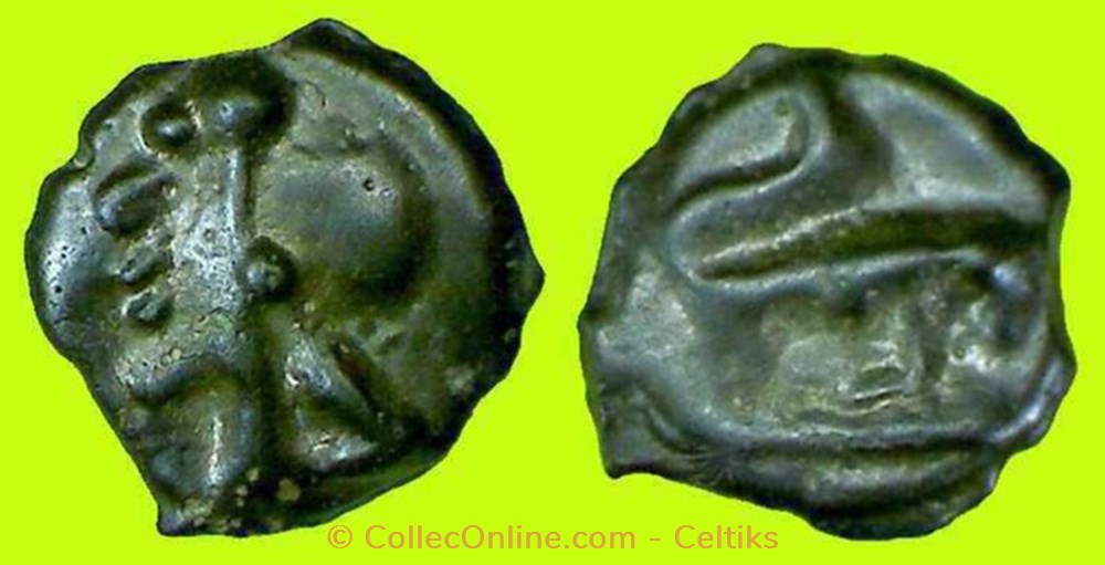 potin au taureau chargeant monnaies antiques celtes potin au taureau chargeant