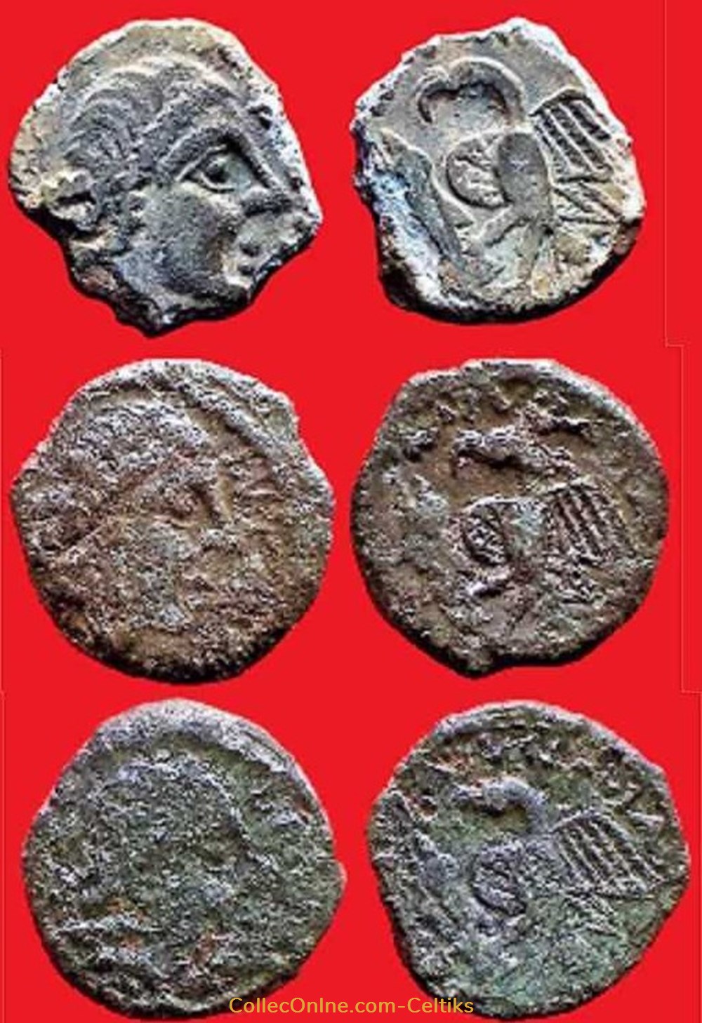 bronze DVCOMARO / RATVMACIA * monnaies antiques celtes bronze dvcomaro ratvmacia