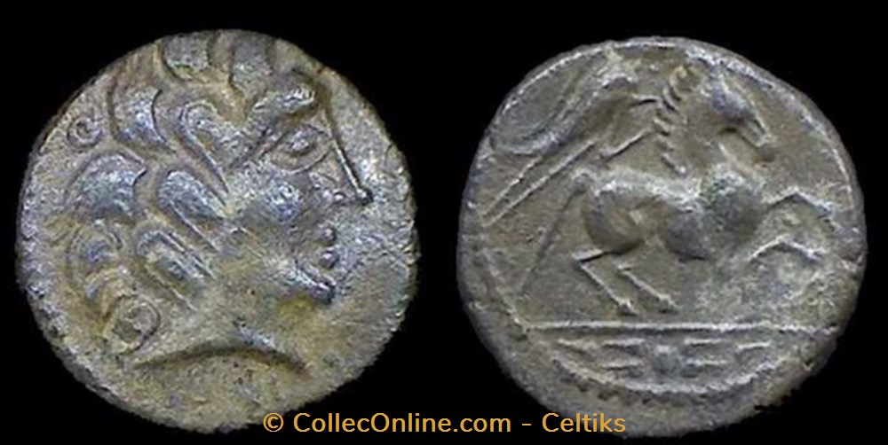 quinaire AVIACOS monnaies antiques celtes quinaire aviacos