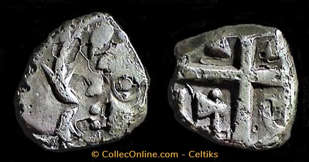 drachme à la tête cubiste monnaies antiques celtes drachme a la tete cubiste