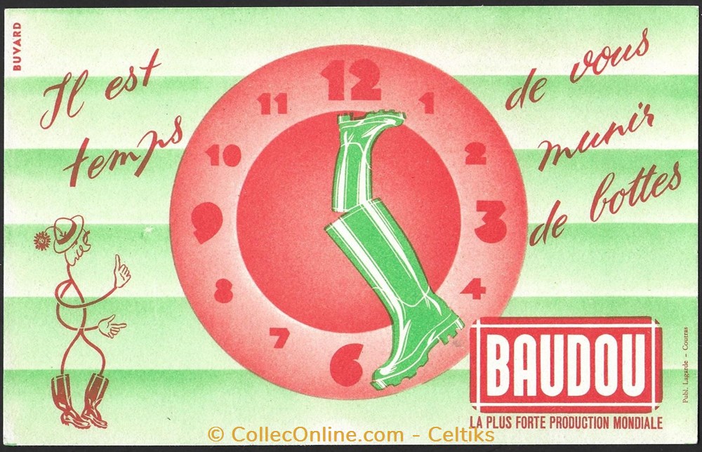 buvard - chaussure objets publicitaires buvards buvard chaussure