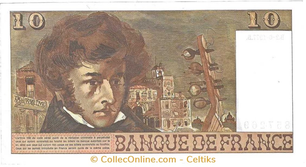 10 francs ( BERLIOZ ) - type 1972 billets europe france 10 francs berlioz type 1972
