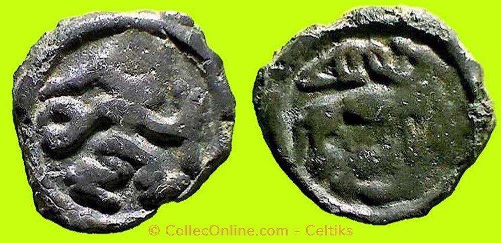 potin au guerrier courant # monnaies antiques celtes potin au guerrier courant