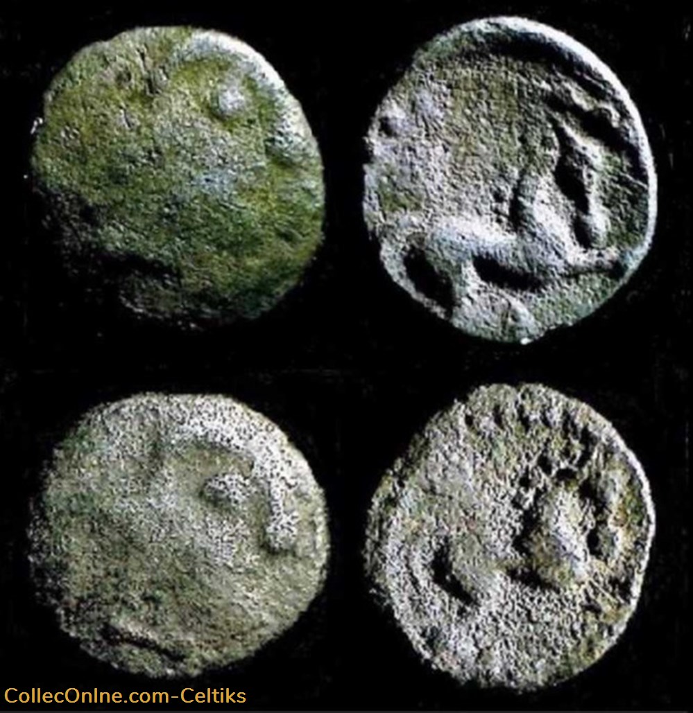 fraction tête à droite et au cheval a monnaies antiques celtes fraction tete a droite et au cheval a