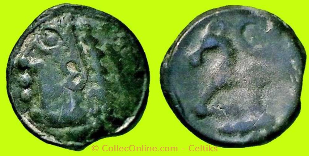 potin tête laurée monnaies antiques celtes potin tete lauree