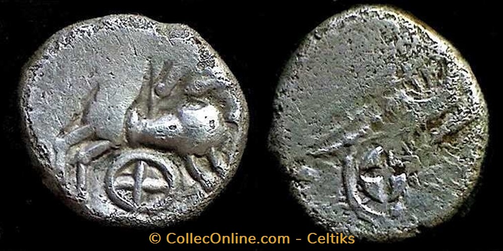 denier KALETEDOY * monnaies antiques celtes denier kaletedoy