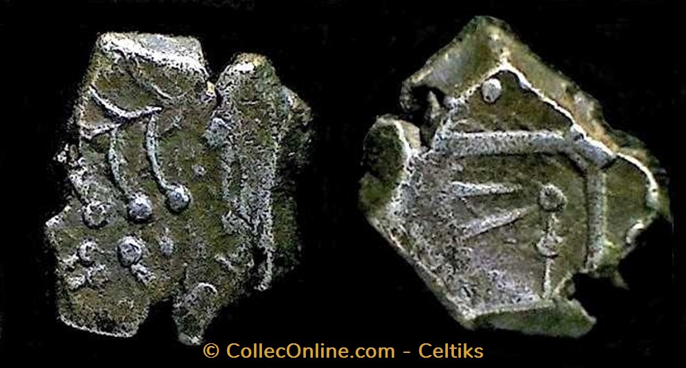 monnaies antiques celtes drachme du type de cuzance avers a la fougere