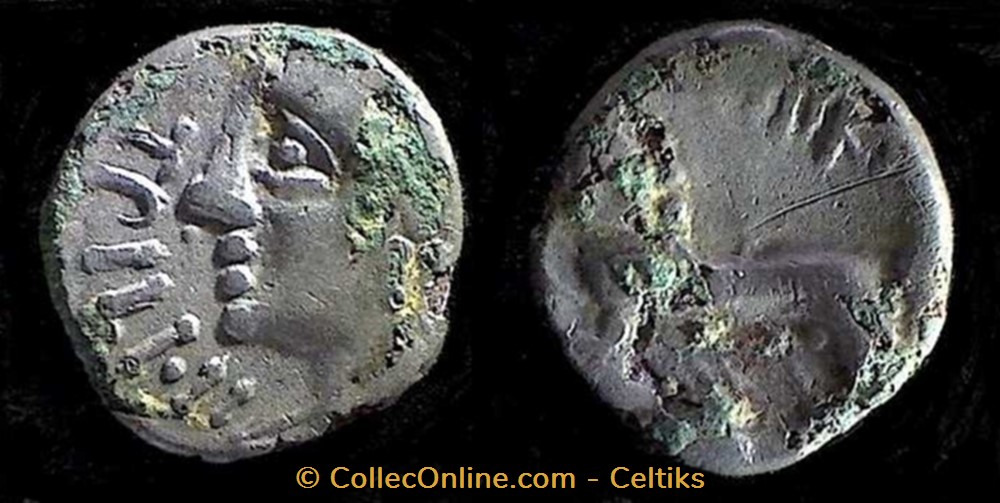 denier ATPILI.II / ORCETIRIX monnaies antiques celtes denier atpili ii orcetirix