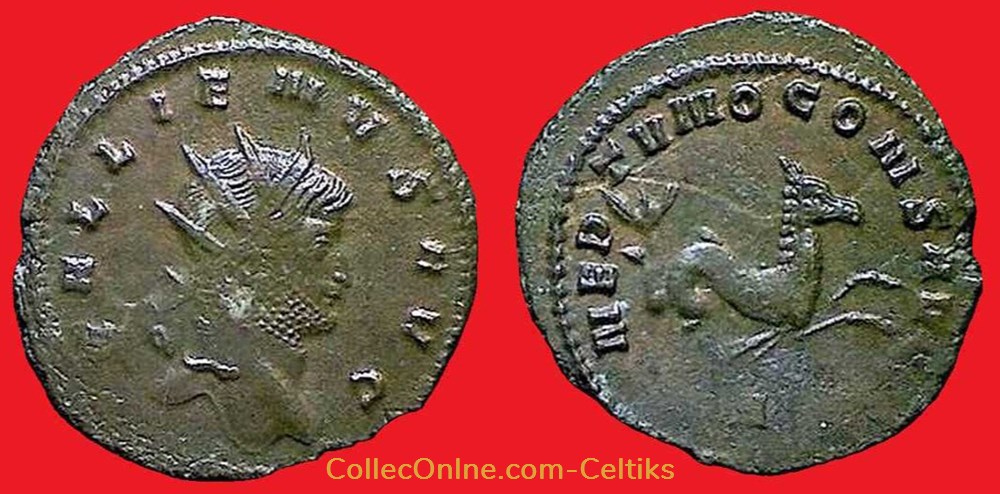 GALLIEN - hippocampe monnaies antiques romaines imperiales et republicaines gallien hippocampe