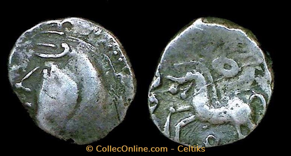 monnaies antiques celtes denier a la tete casquee type 3