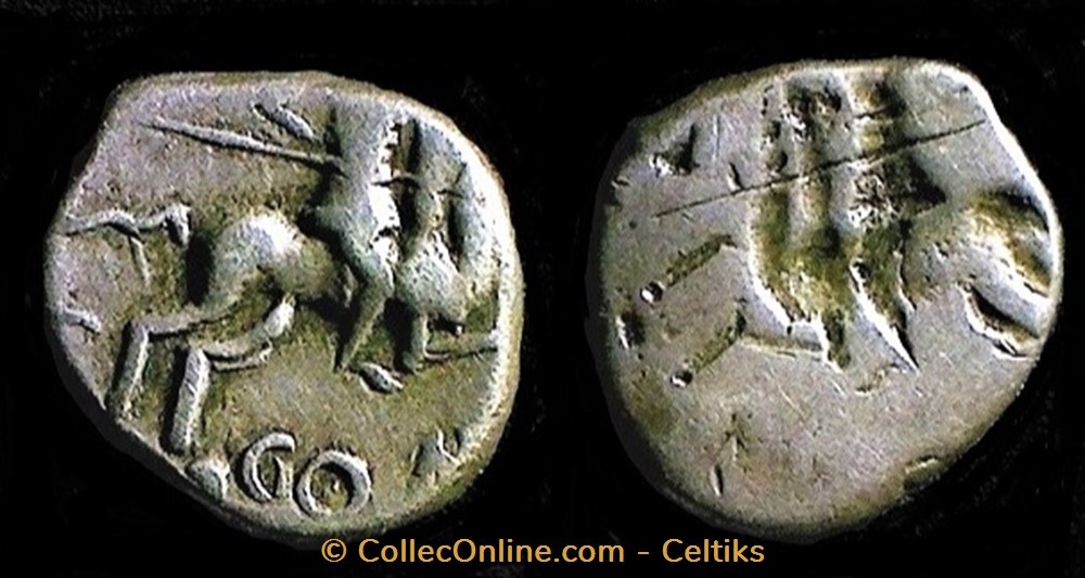 denier au cavalier ? / COMA monnaies antiques celtes denier au cavalier coma