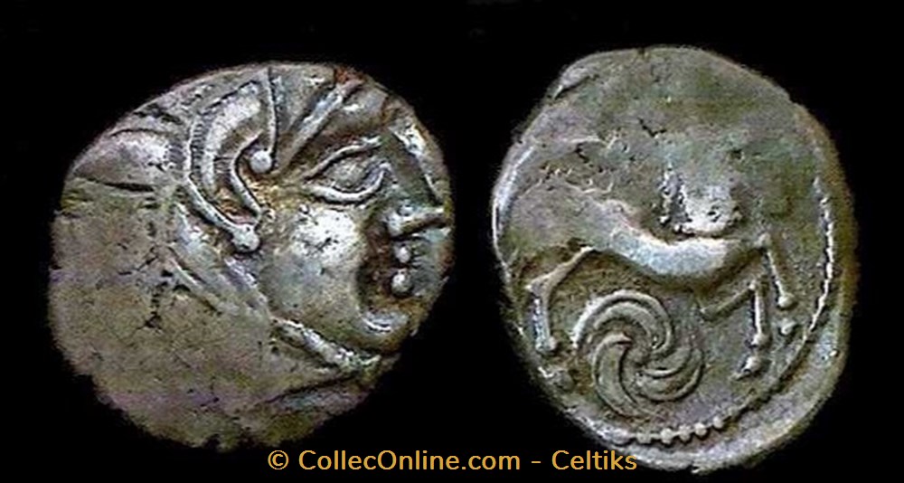 drachme au loup et au cheval tête à droite joue tatoué monnaies antiques celtes drachme au loup et au cheval tete a droite joue tatoue