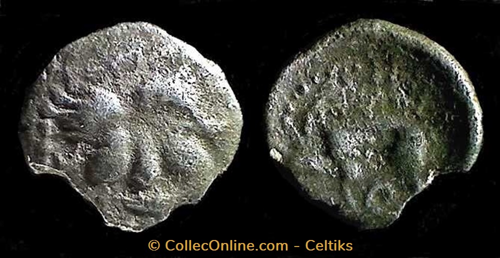 monnaie antique av jc ap gauloise serie 380 obole du pont de la chaloire