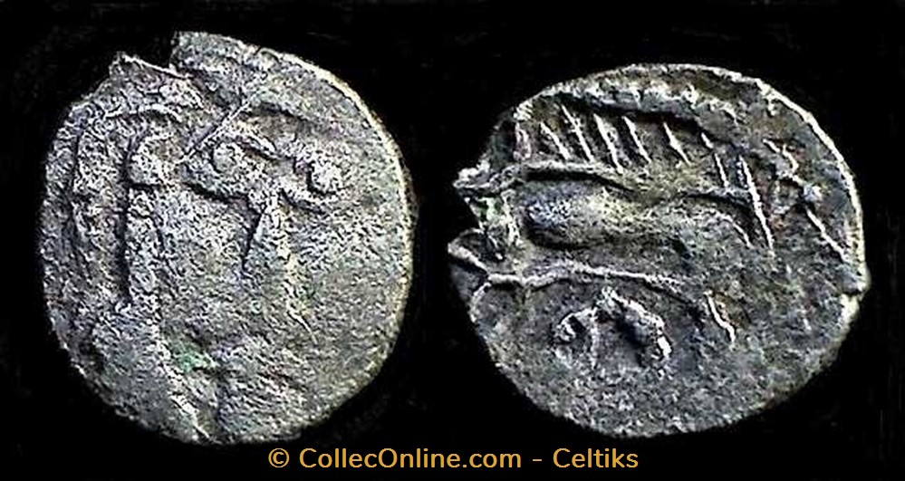 série 380 DT S 3453 B obole du pont de la chaloire monnaie antique av jc ap gauloise serie 380 dt s 3453 b obole du pont de la chaloire