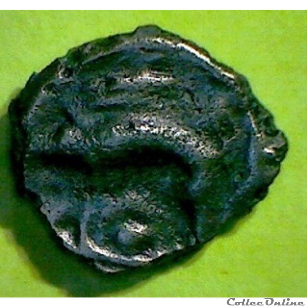 Série 968 DT S 3264 A var potin à la tête janiforme monnaie antique gauloise serie 968 dt s 3264 a var potin a la tete janiforme