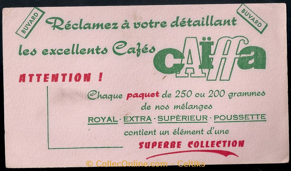buvard - café objets publicitaires buvards buvard cafe