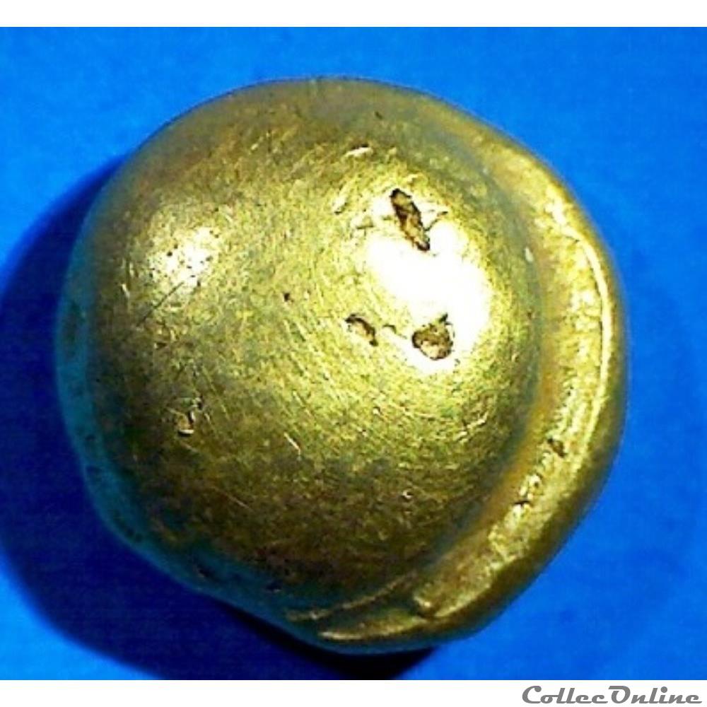 monnaie antique gauloise serie 293 dt 2537 var statere globulaire a la coix