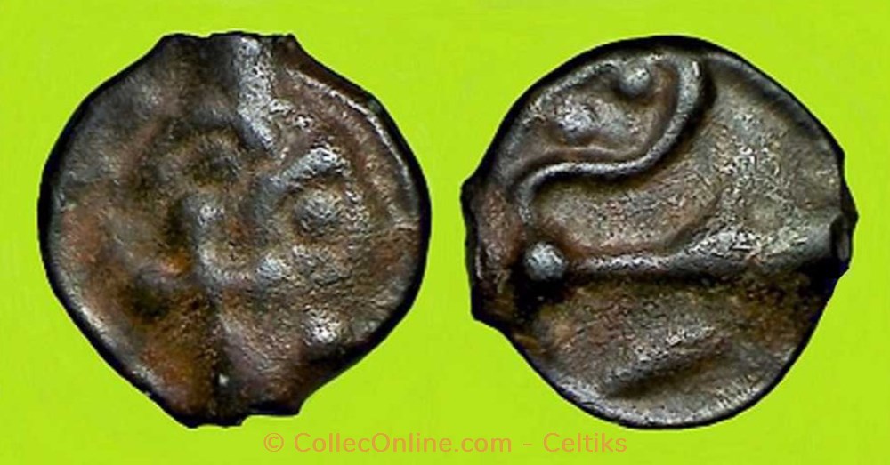 potin à la croix sur la joue monnaies antiques celtes potin a la croix sur la joue