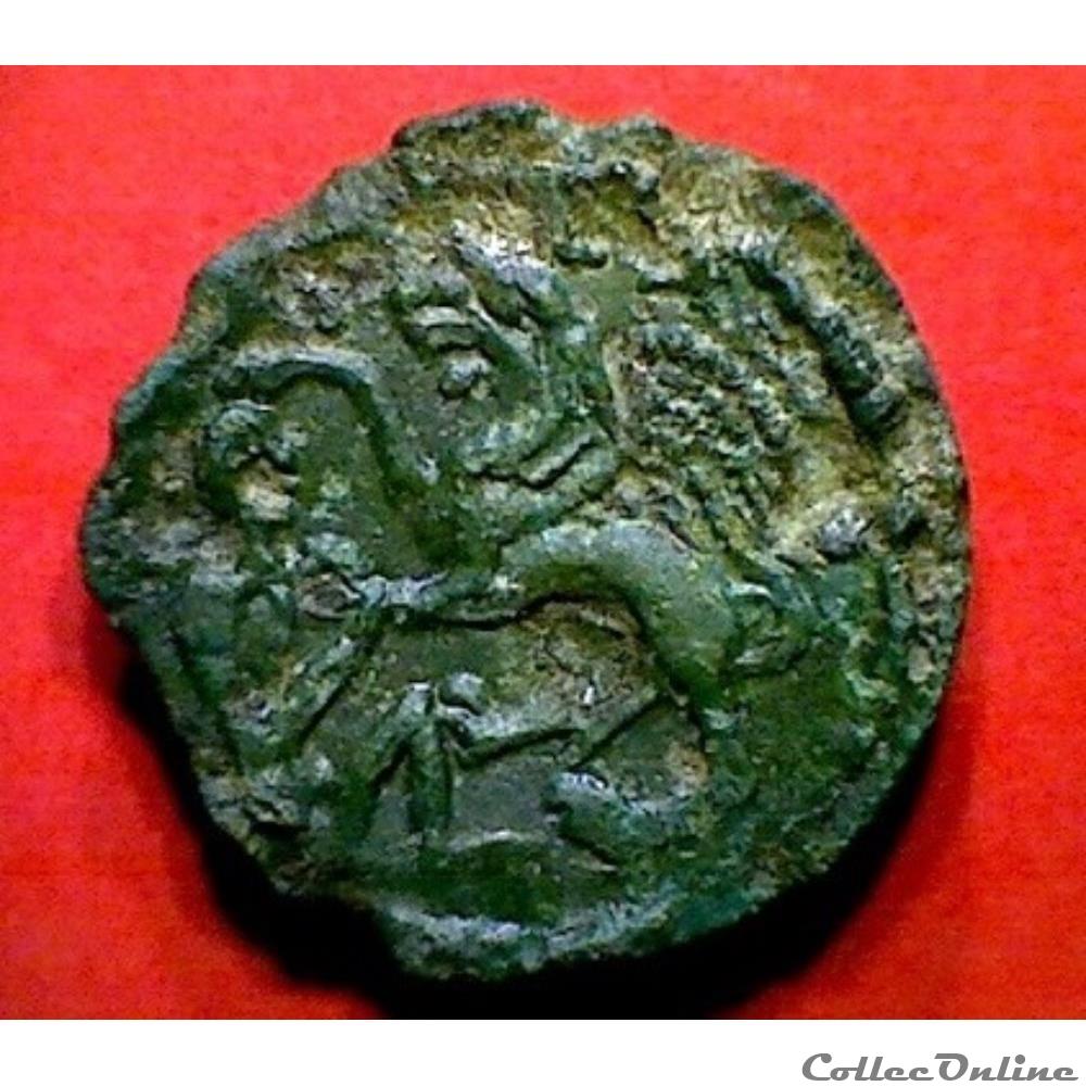 série 454 DT 2465 bronze PIXTILOS au griffon attaquant monnaie antique gauloise serie 454 dt 2465 bronze pixtilos au griffon attaquant