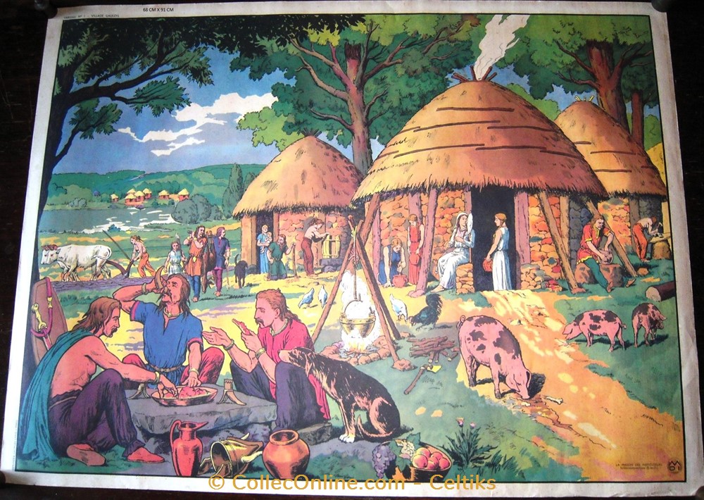 tableau d'école - village gaulois science enseignement tableau ecole village gaulois