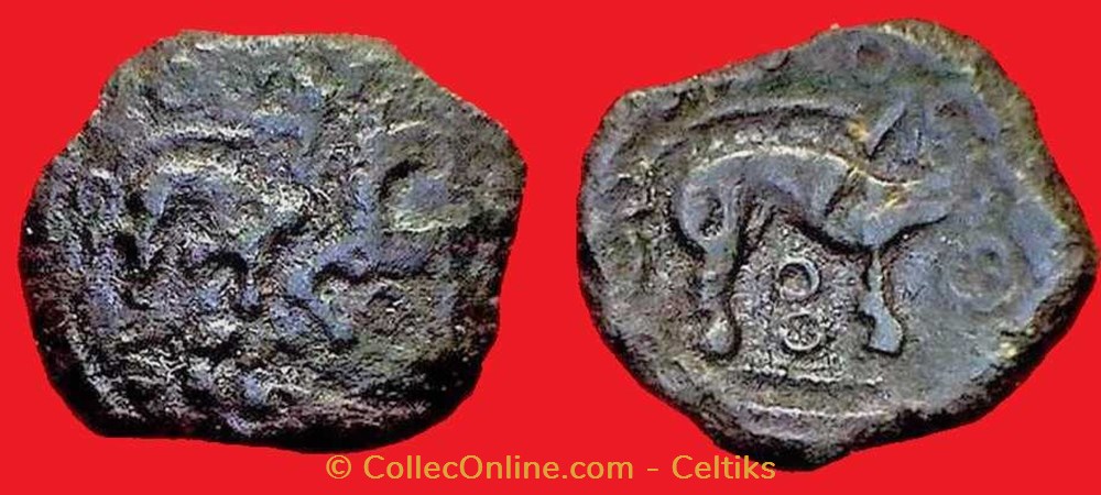 bronze aux animaux affrontés monnaies antiques celtes bronze aux animaux affrontes