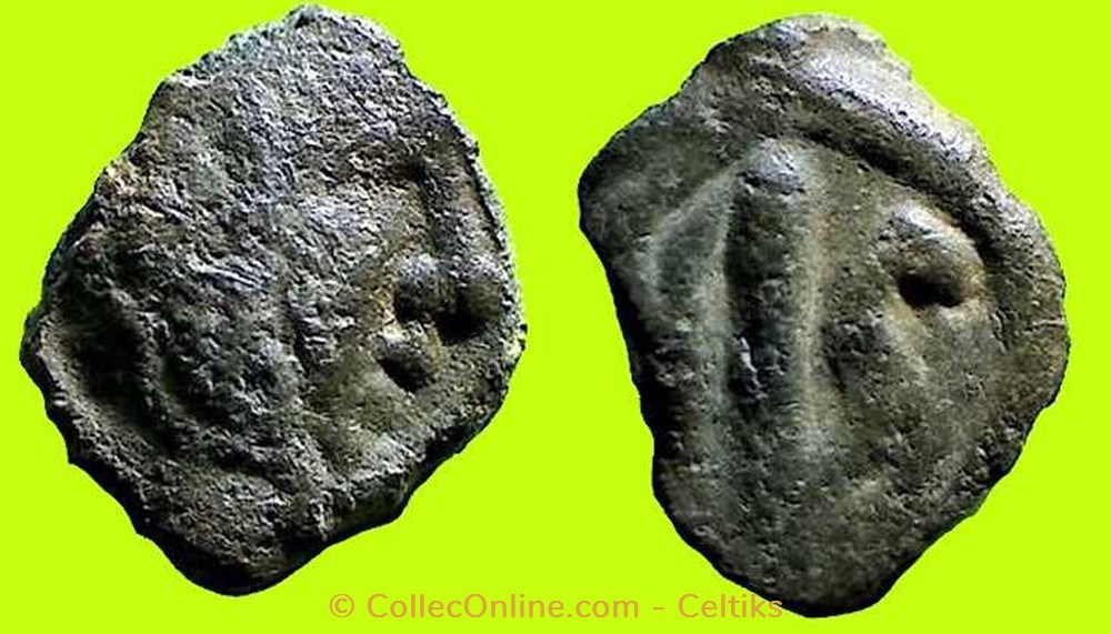 potin au profil en croissant de lune monnaies antiques celtes potin au profil en croissant de lune