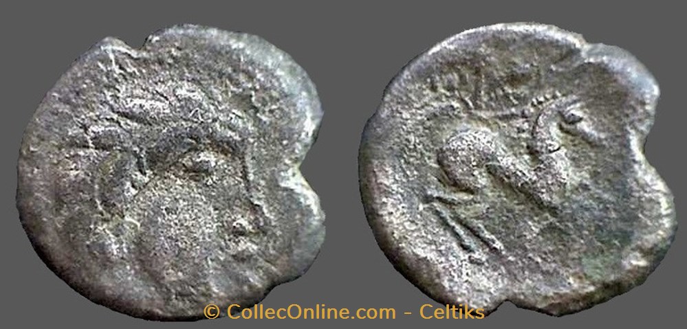 drachme à l'annelet pointé - b monnaies antiques celtes drachme a annelet pointe b
