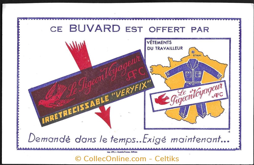 buvard - linge objets publicitaires buvards buvard linge