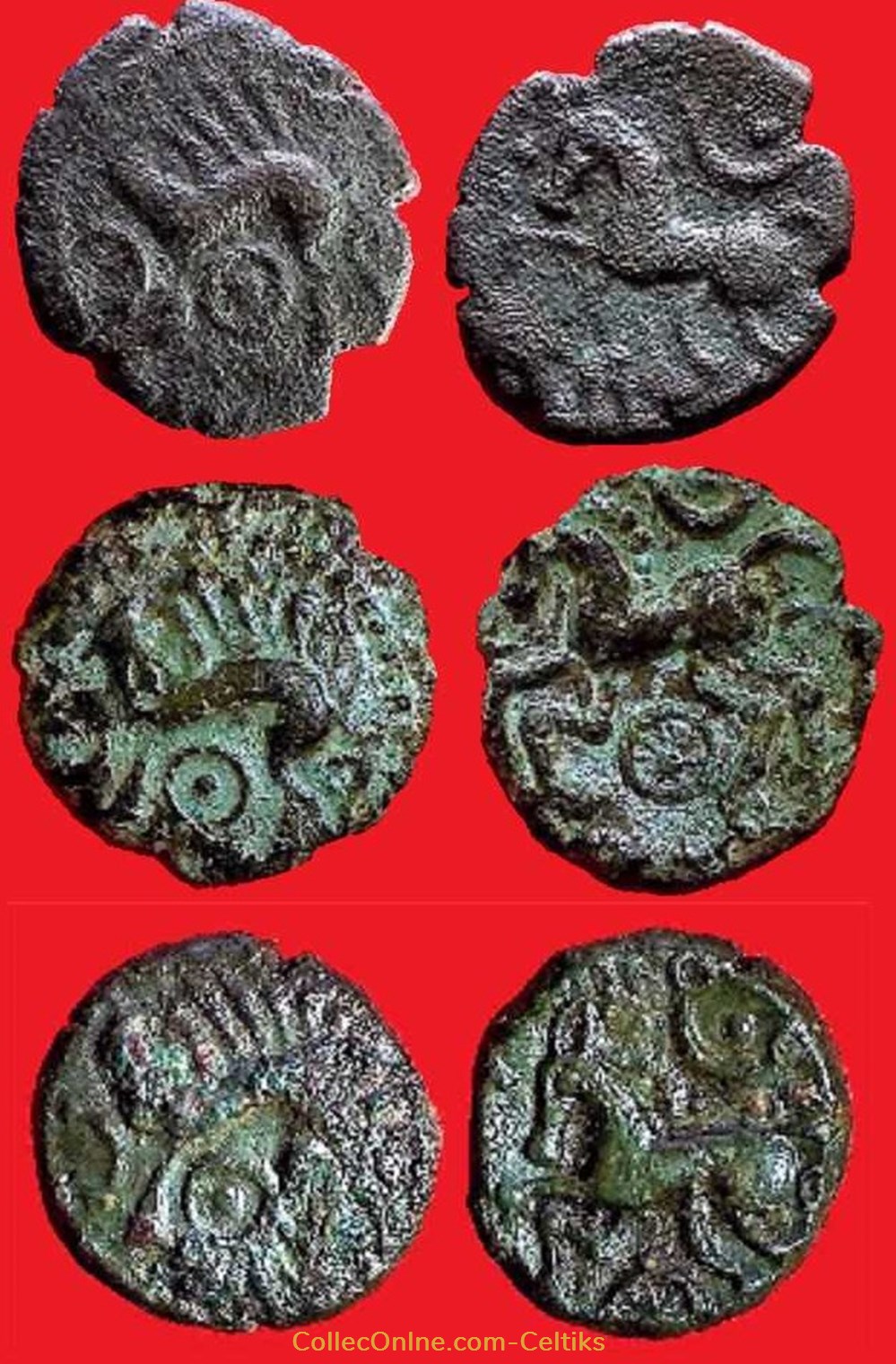 bronze au sanglier et au cheval monnaies antiques celtes bronze au sanglier et au cheval