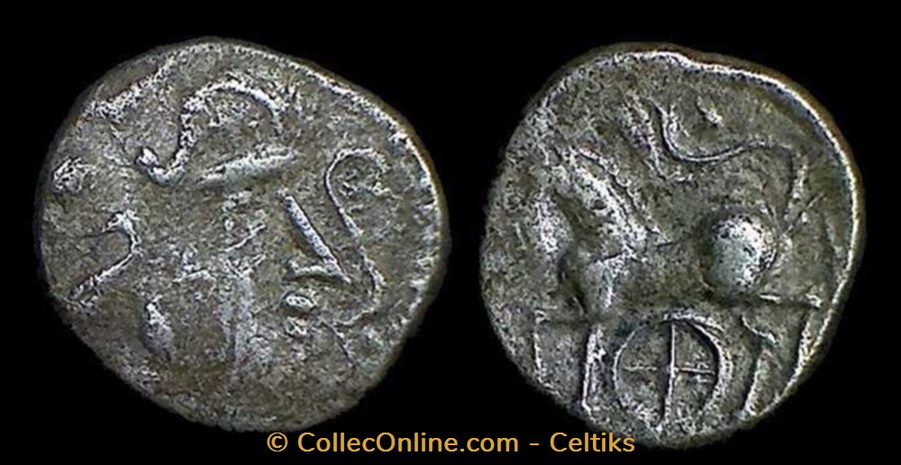 drachme au fleuron et à la rouelle monnaies antiques celtes drachme au fleuron et a la rouelle