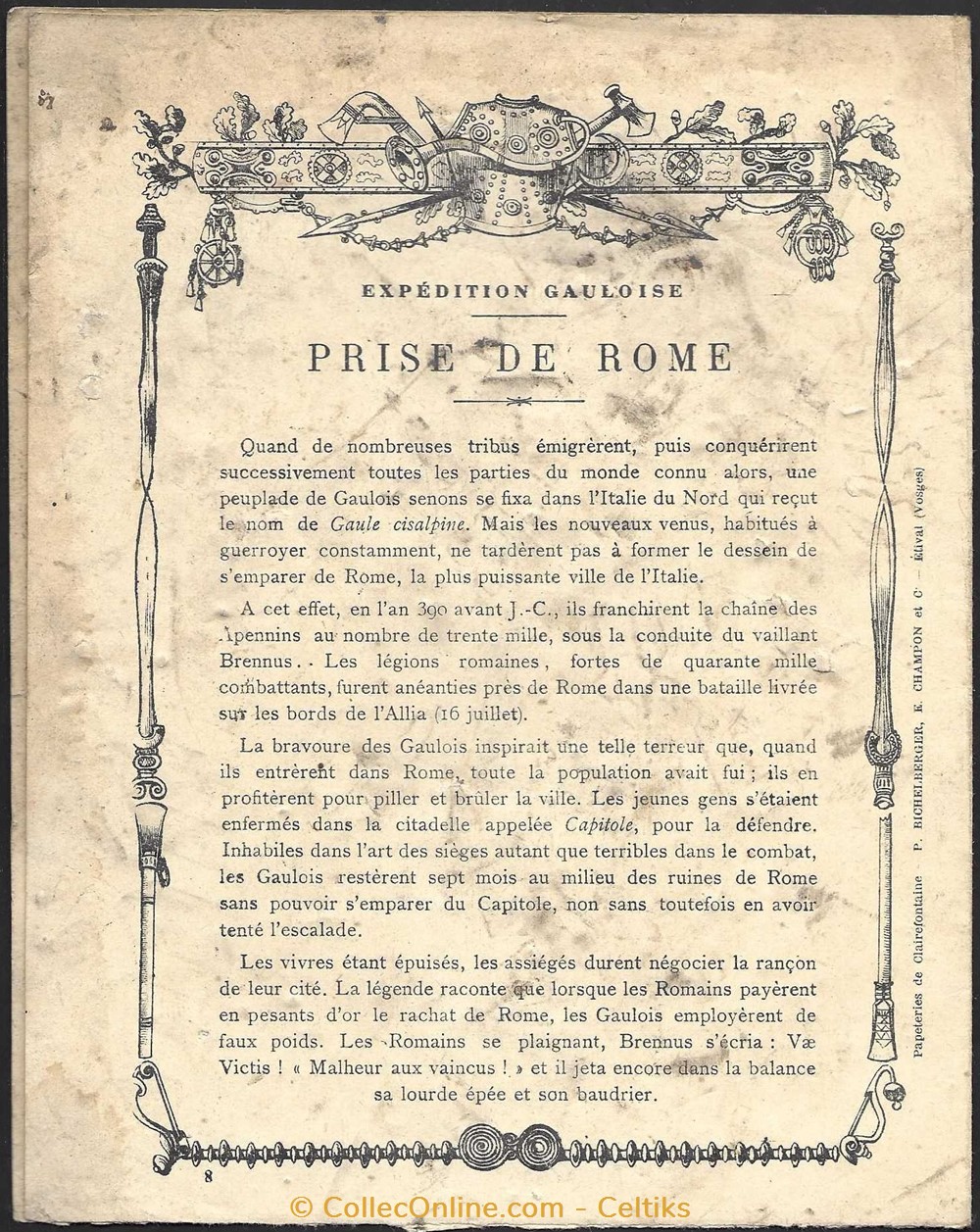 documents anciens buvards cahiers illustres protege cahier nos aieux les gaulois 8