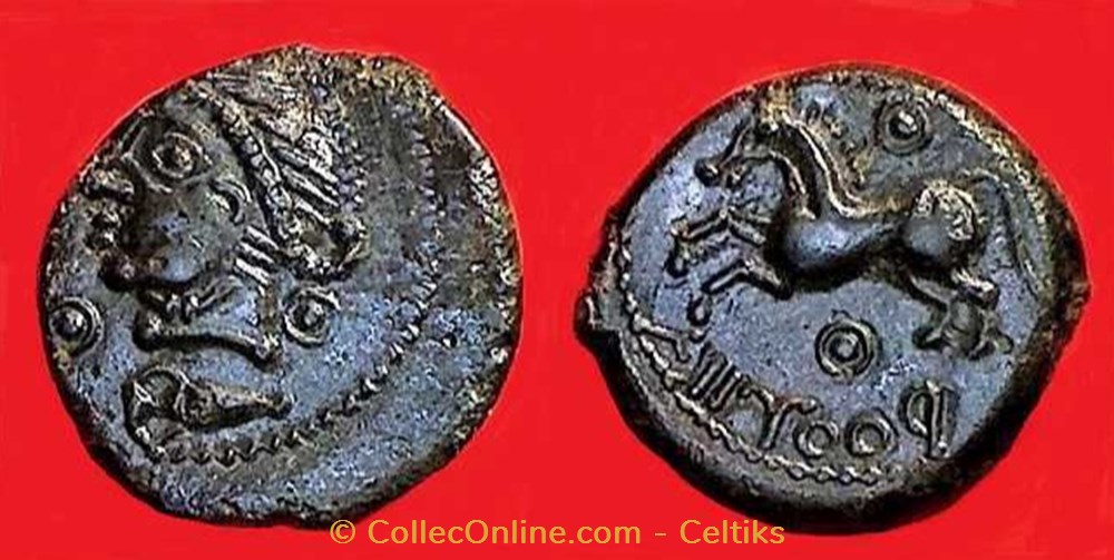 monnaies antiques celtes bronze roveca classe 3 a